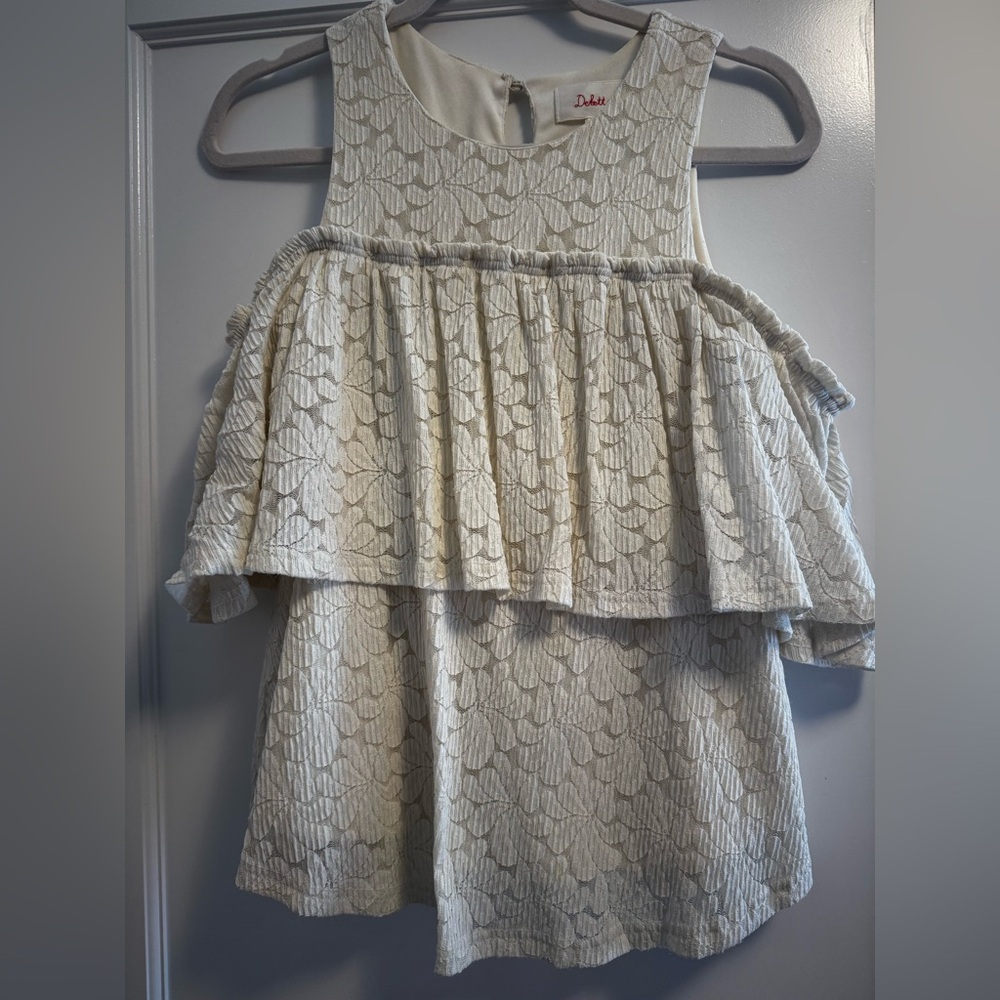 Cream Textured Off-Shoulder Dress size S